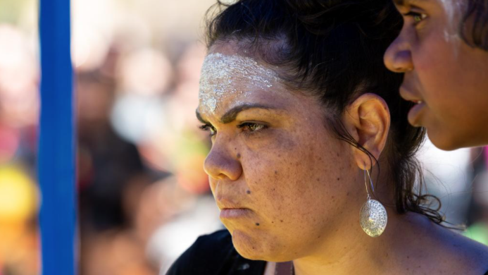 Jacinta Price in during aboriginal service
