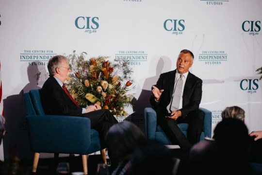 Ambassador Bolton and Stan Grant at the CIS John Bonython Lectures and Gala Dinner 2022
