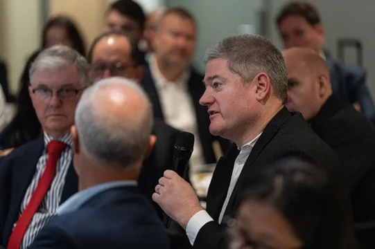 Simon Cowan speaking at Event: Breakfast with Shadow Treasurer Angus Taylor