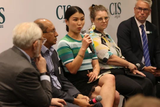Alice Han speaking at CIS event 'After the Thaw: How to deal with China' - Brisbane