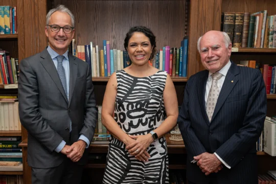 Nicholas Moore, Jacinta Nampijinpa Price and John Howard OM AC