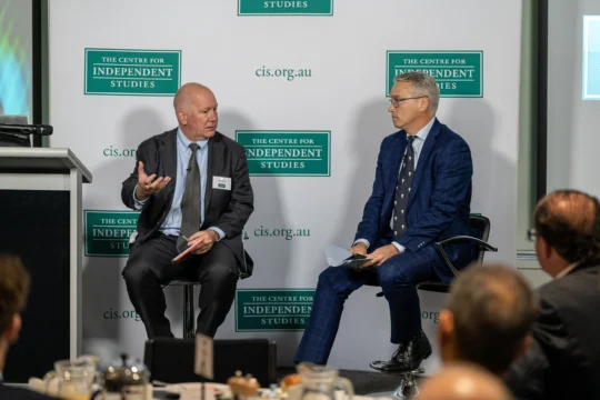 Peter Tulip and Tom Switzer at the CIS event 'Zoning, Affordability and Neighbourhood Character'