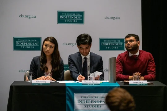 Affirmative team for the CIS event 'Australia’s China Policy Debate'