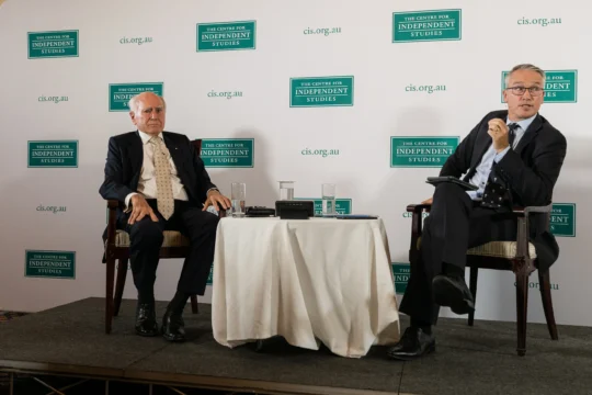 Tom Switzer, John Howard OM AC and Ticky Fullerton at the CIS event 'A Conversation with John Howard'