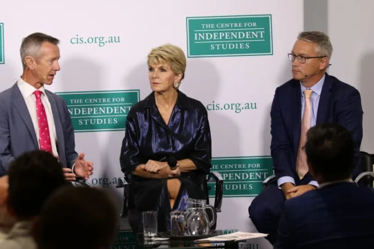 Peter Hartcher, Julie Bishop and Tom Switzer Discussing China
