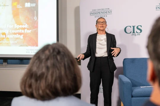 Toni Hatten-Roberts speaking at CIS event ''Making Maths Teaching Count''