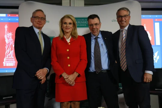 Bob Carr, April Palmerlee, Greg Sheridan & Tom Switzer