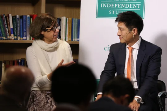 Sue Windybank & Jason Yat-sen Li  debating at CIS event: ''Time to get tougher with the PRC?''