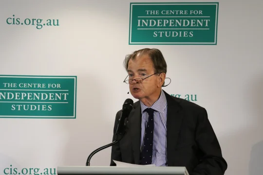 Geoffrey Lehmann speaking at CIS event: ''Leeward: A Memoir; by Geoffrey Lehmann''