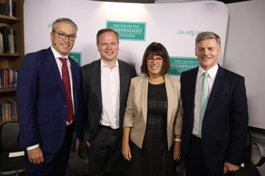 Tom Switzer,  Sir Craig Oliver, Jennifer Hewett & Sir Bill English
