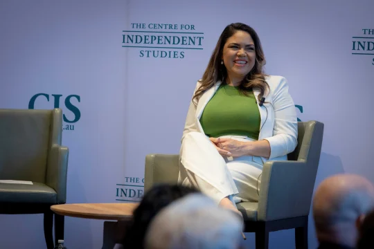 Jacinta Nampijinpa Price on stage