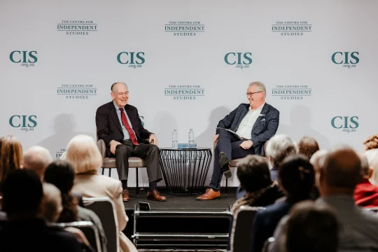 John Mearsheimer & Tom Switzer on stage