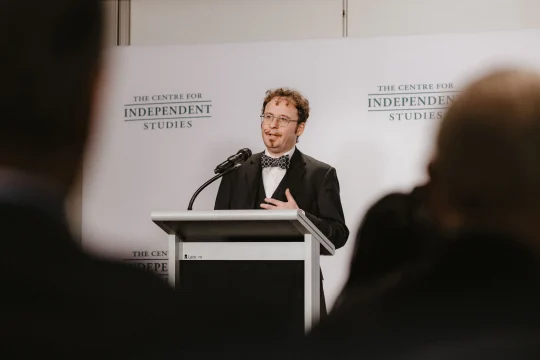 Damien Freeman speaking at CIS event ''Turning Point: Australia after the Voice referendum''