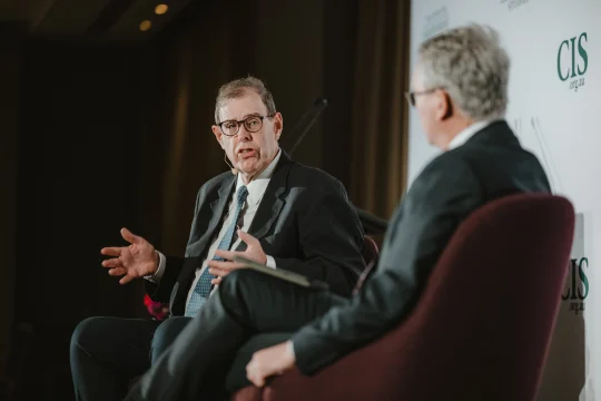 Nicholas Eberstadt speaking at JBL Annual Gala 2024