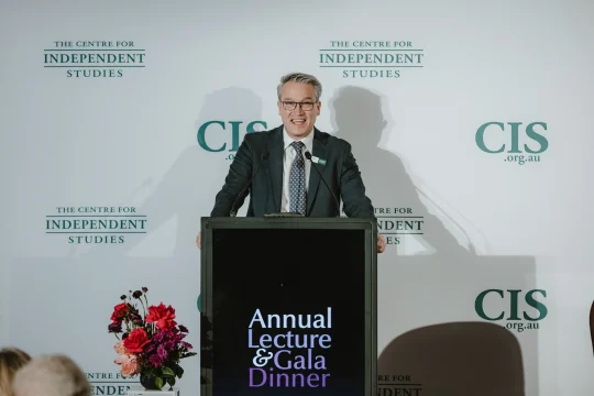 Tom Switzer speaking at JBL Annual Gala 2024