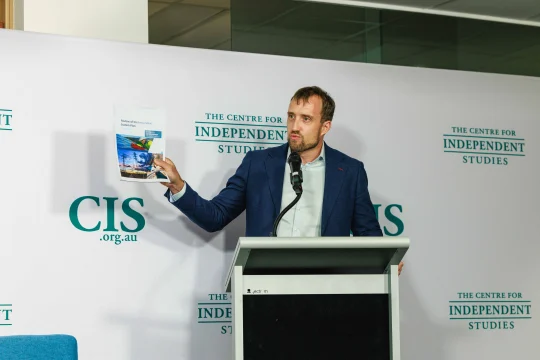 Aidan Morrison speaking at CIS event ''The role of nuclear in Australia’s clean energy mix''