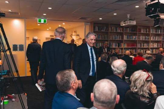 Michael Stutchbury with our supporters