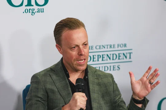 Simon Breakspear speaking on stage