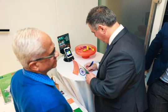 Salvatore Babones signing his book