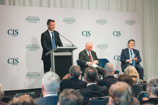 Chris Minn Premier of New South Wales speaking on stage