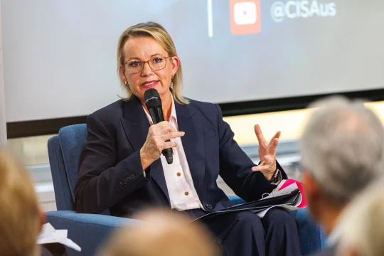 Sussan Ley speaking on stage