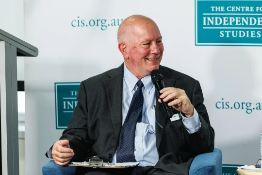 Peter Tulip speaking at CIS event ''Reviving the Australian Dream with Senator Andrew Bragg''